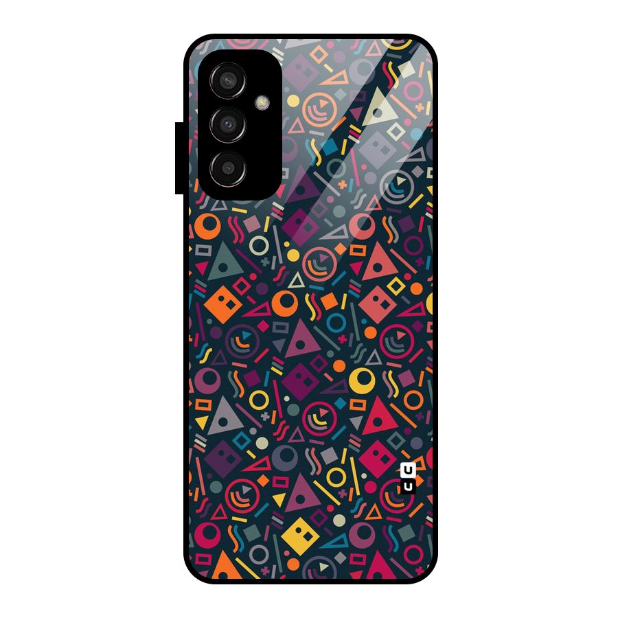 Abstract Figures Glass Back Case for Galaxy F13