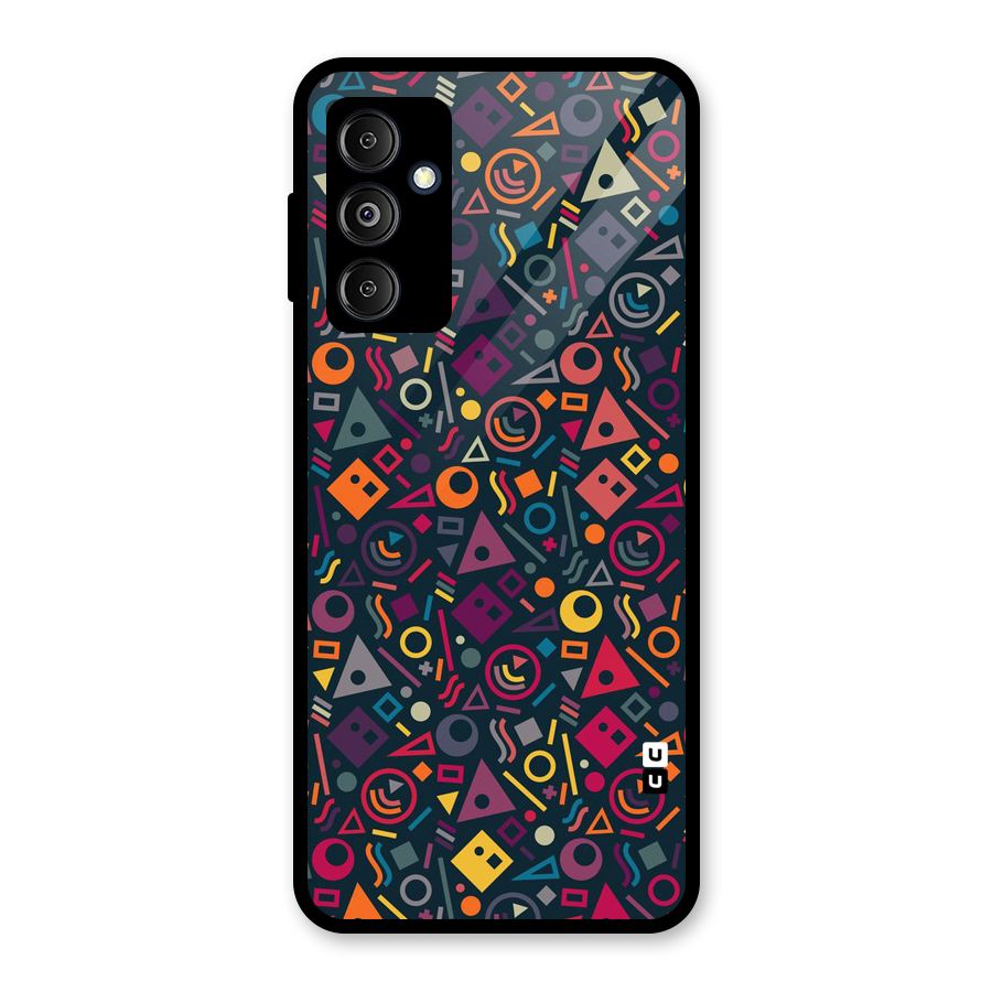 Abstract Figures Glass Back Case for Galaxy M14 5G