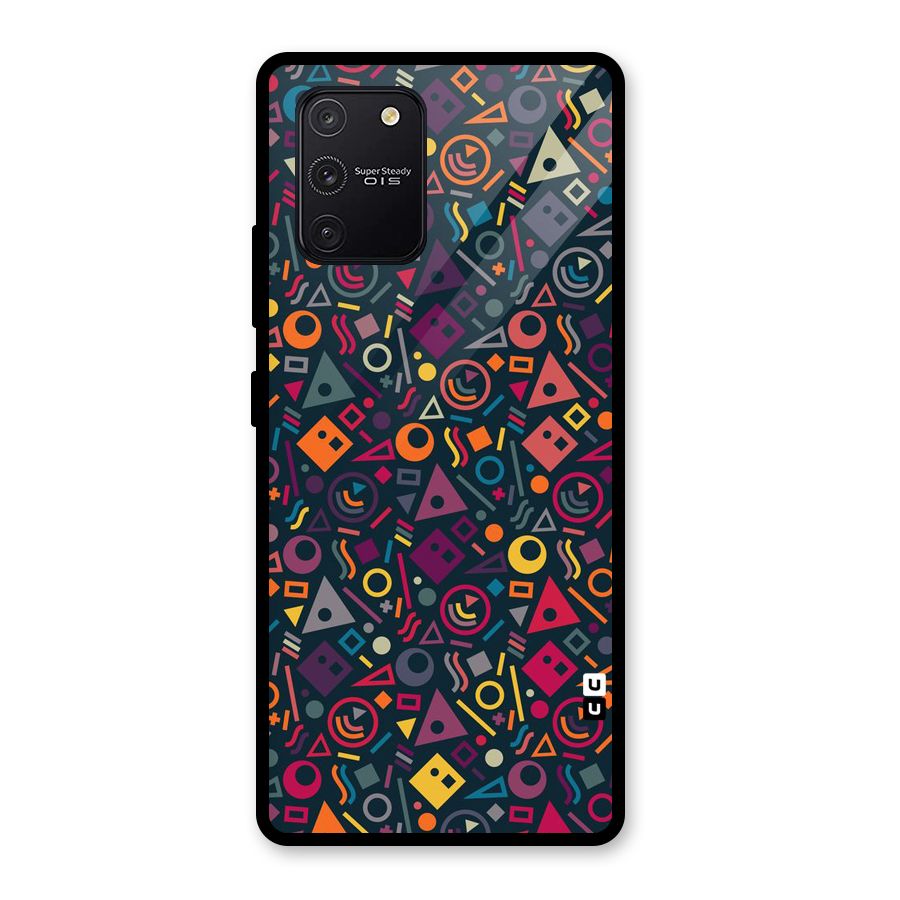 Abstract Figures Glass Back Case for Galaxy S10 Lite