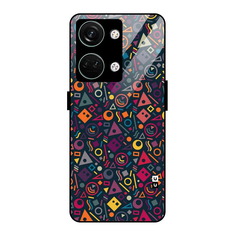 Abstract Figures Glass Back Case for Oneplus Nord 3