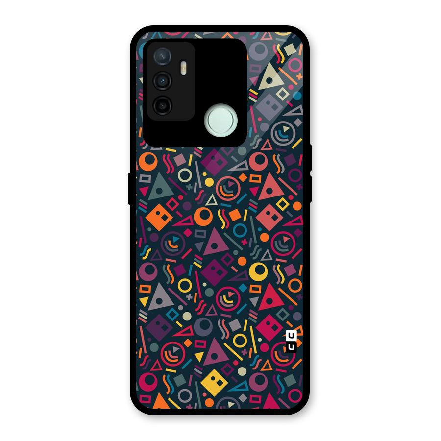 Abstract Figures Glass Back Case for Oppo A53