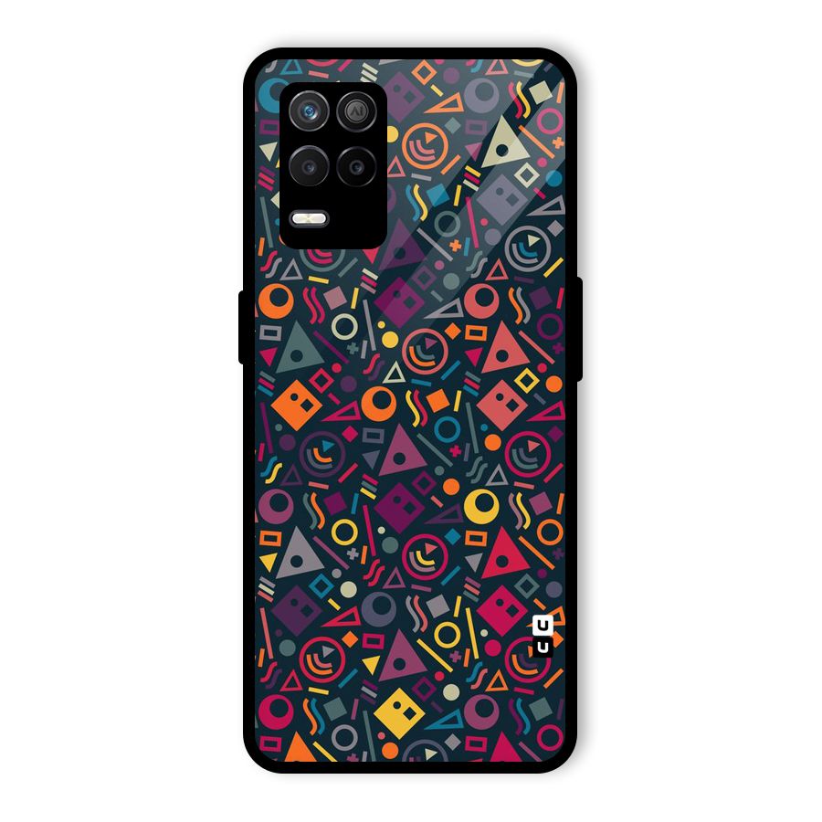 Abstract Figures Glass Back Case for Realme 8s 5G