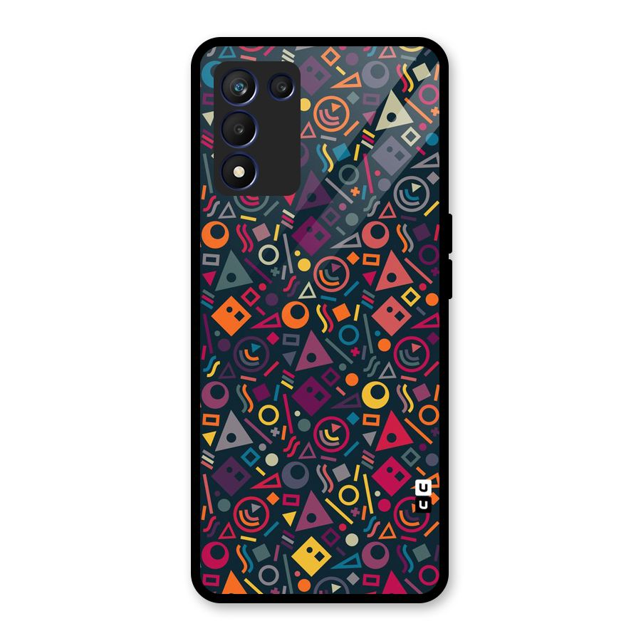 Abstract Figures Glass Back Case for Realme 9 5G Speed