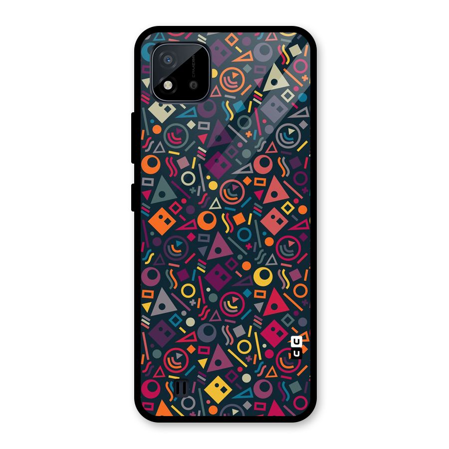 Abstract Figures Glass Back Case for Realme C11 2021