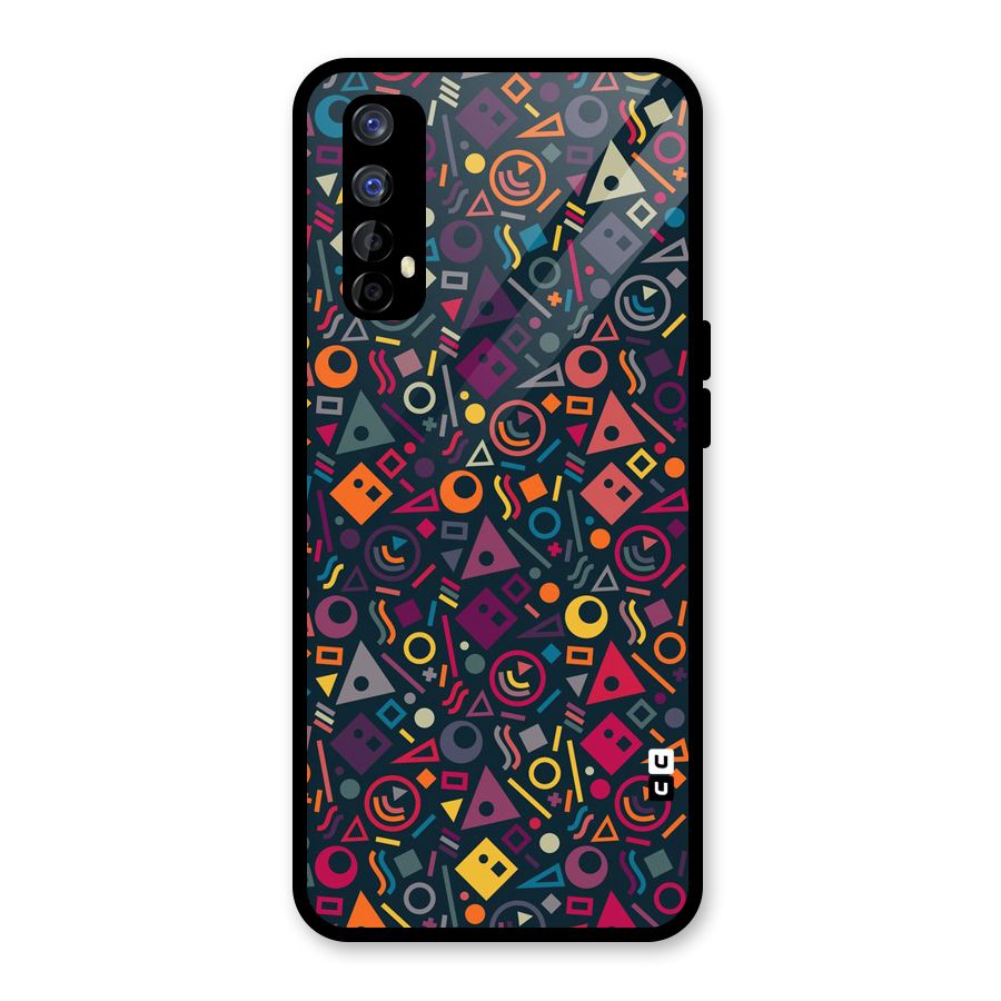 Abstract Figures Glass Back Case for Realme Narzo 20 Pro
