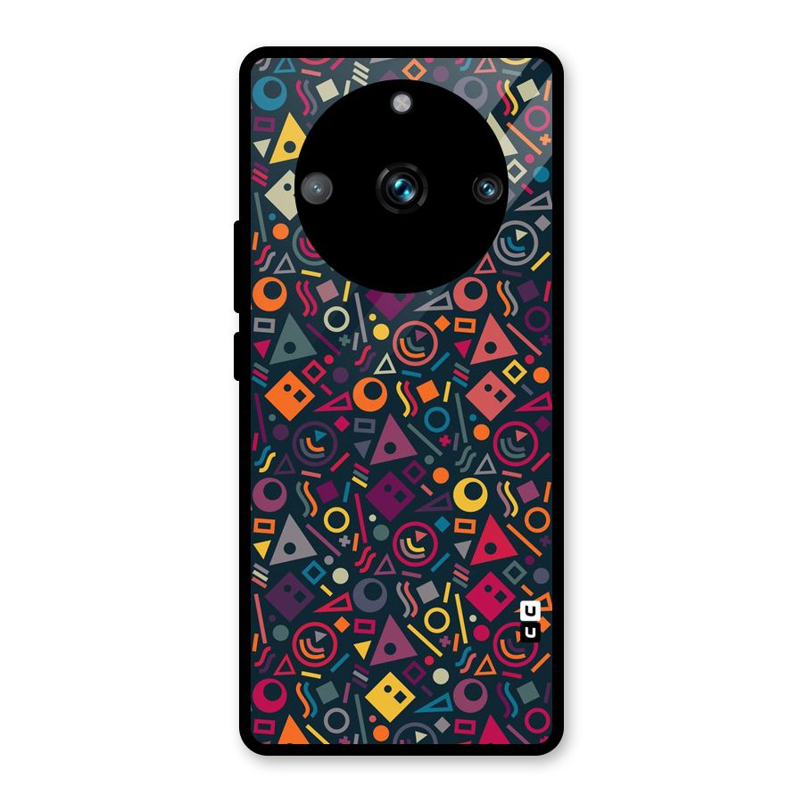 Abstract Figures Glass Back Case for Realme Narzo 60 Pro