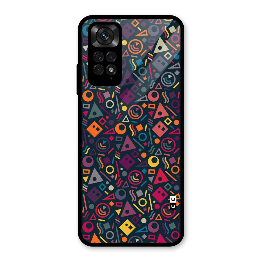 Abstract Figures Glass Back Case for Redmi Note 11S