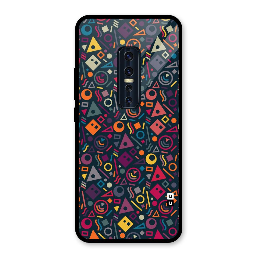 Abstract Figures Glass Back Case for Vivo V17 Pro