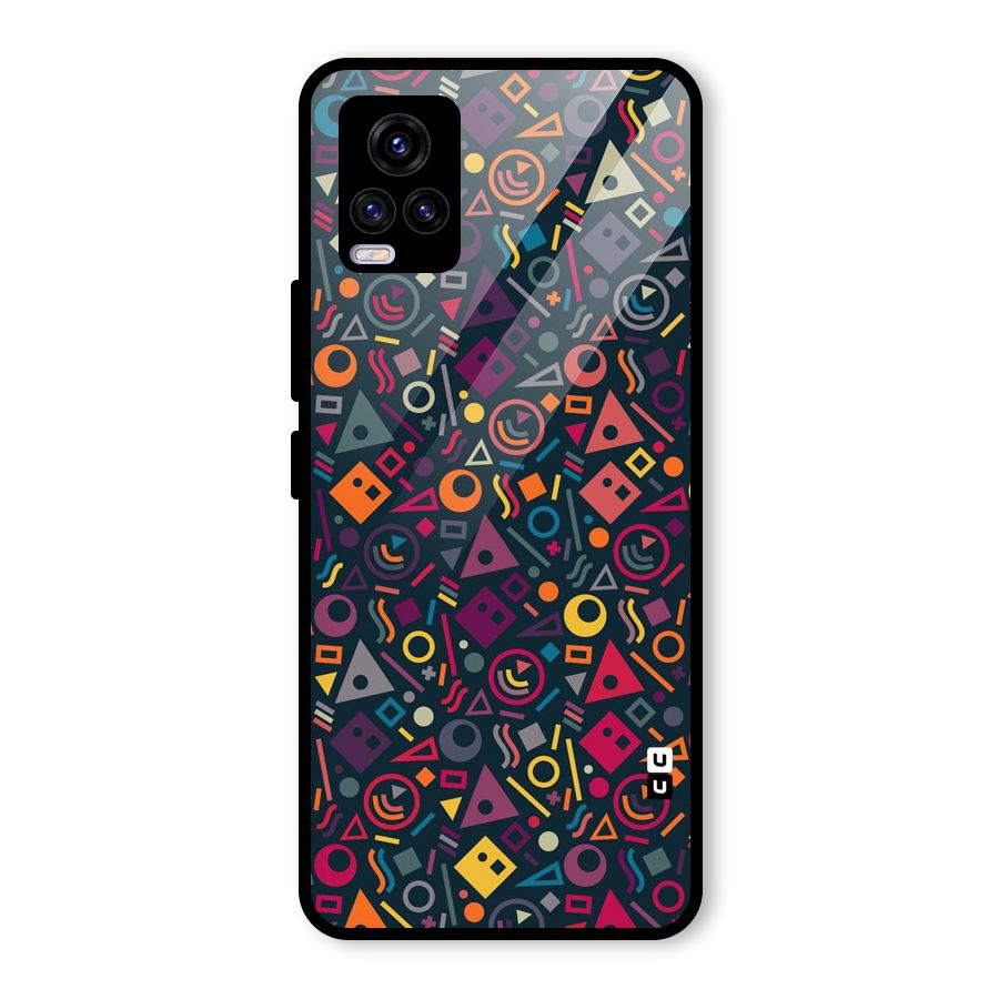 Abstract Figures Glass Back Case for Vivo V20 2021
