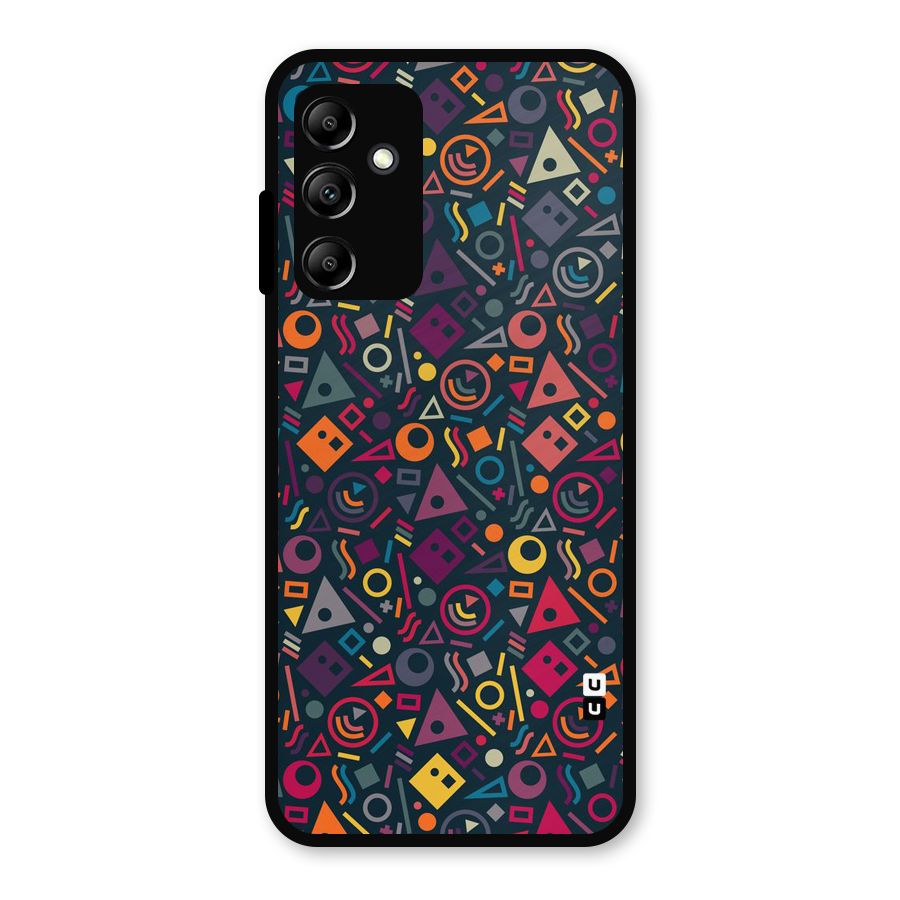 Abstract Figures Metal Back Case for Galaxy A14 5G