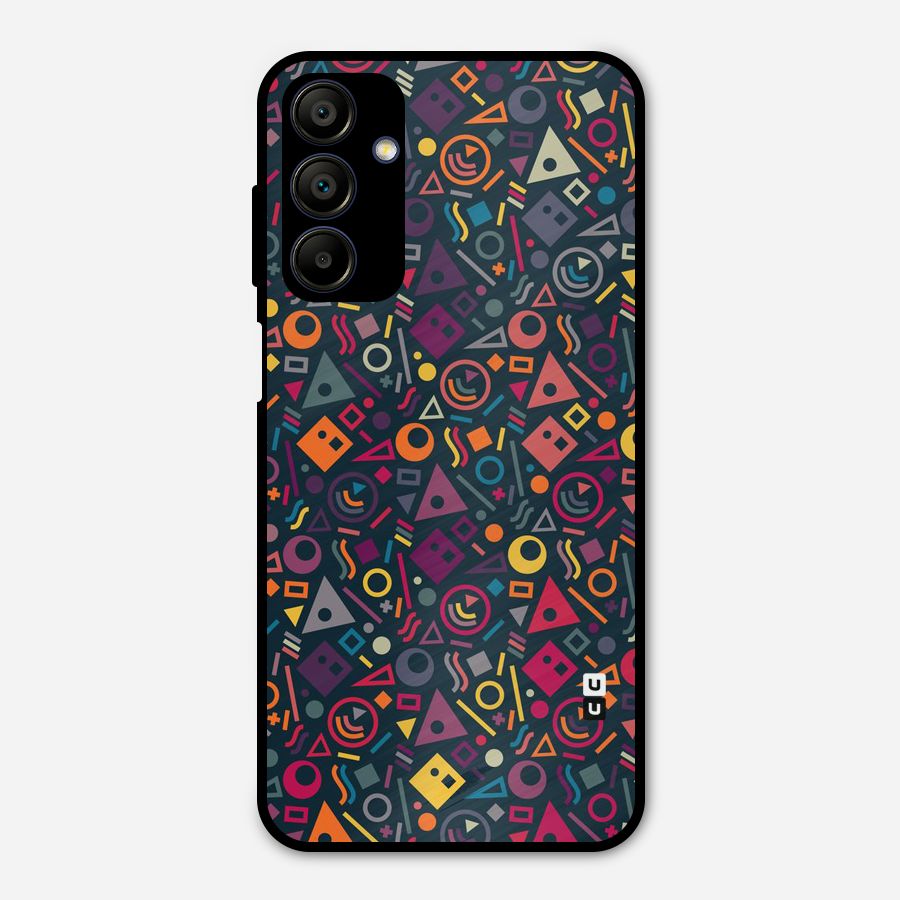 Abstract Figures Metal Back Case for Galaxy A15 5G