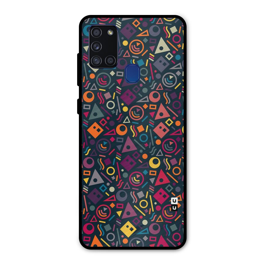 Abstract Figures Metal Back Case for Galaxy A21s