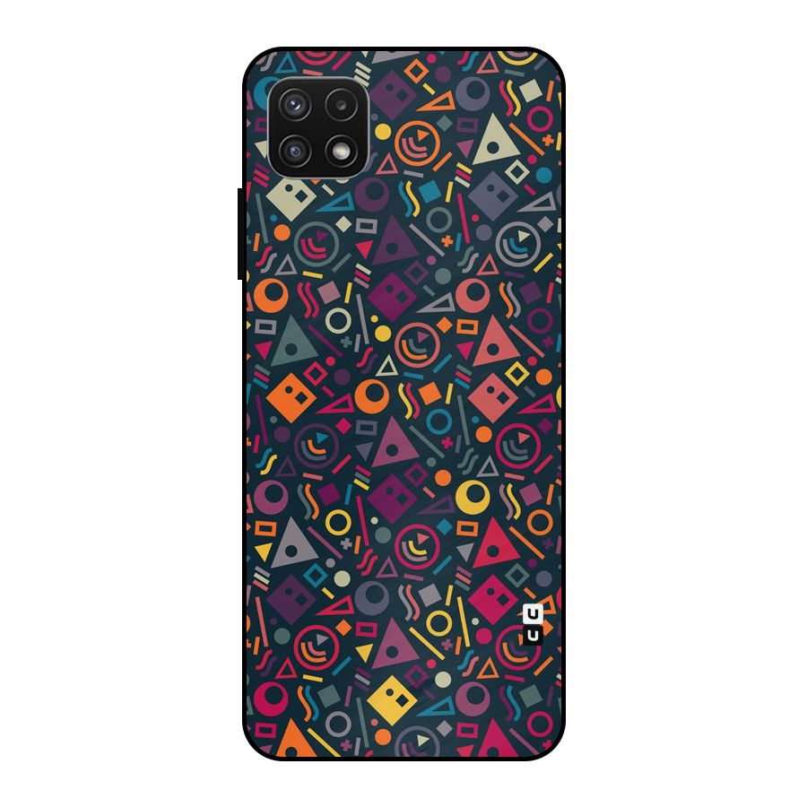 Abstract Figures Metal Back Case for Galaxy A22 5G
