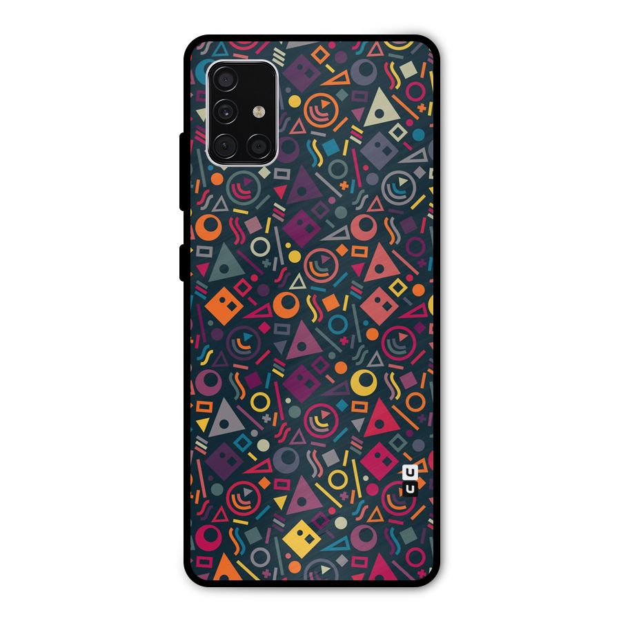 Abstract Figures Metal Back Case for Galaxy A51