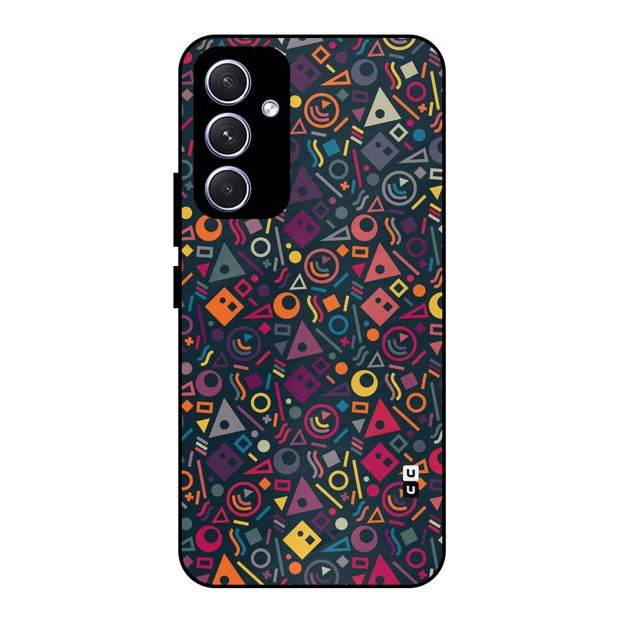 Abstract Figures Metal Back Case for Galaxy A54