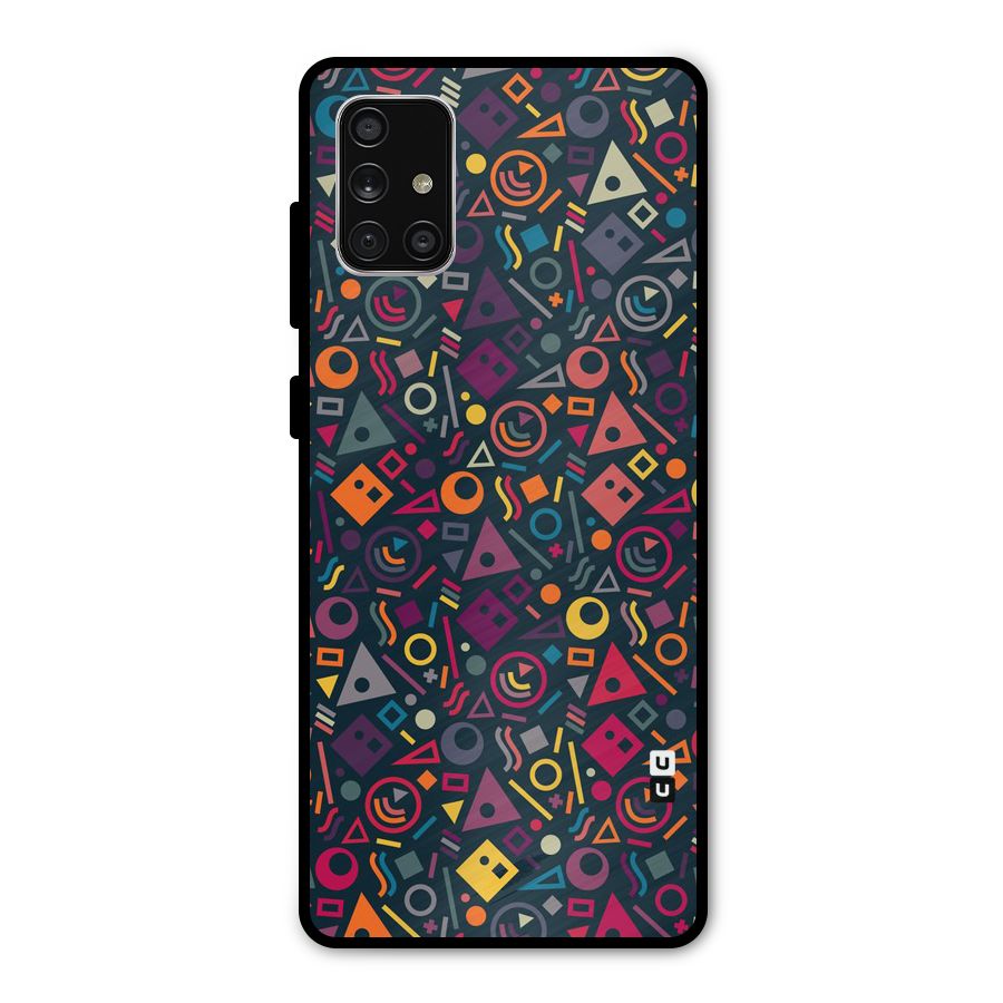 Abstract Figures Metal Back Case for Galaxy A71