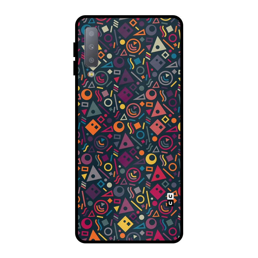 Abstract Figures Metal Back Case for Galaxy A7 (2018)
