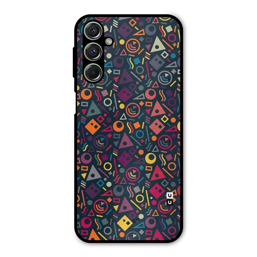 Abstract Figures Metal Back Case for Galaxy F34