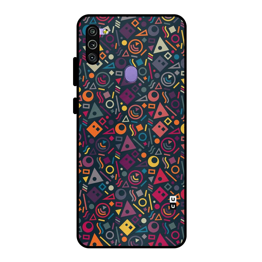 Abstract Figures Metal Back Case for Galaxy M11