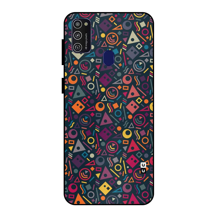 Abstract Figures Metal Back Case for Galaxy M21