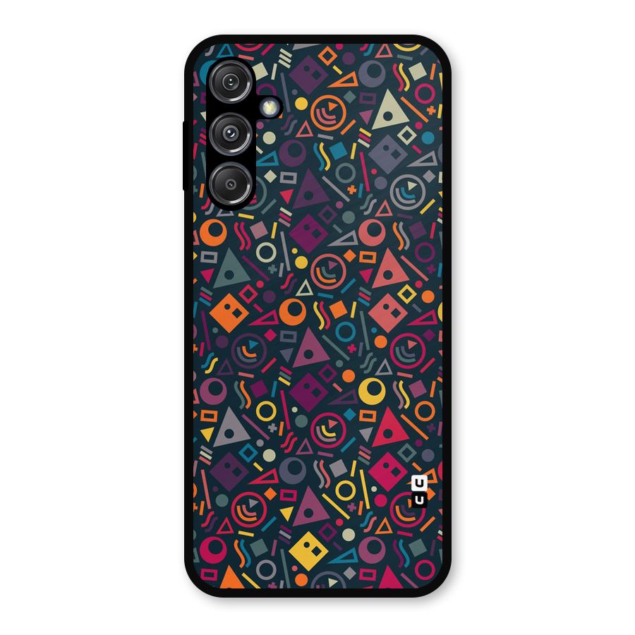 Abstract Figures Metal Back Case for Galaxy M34 5G