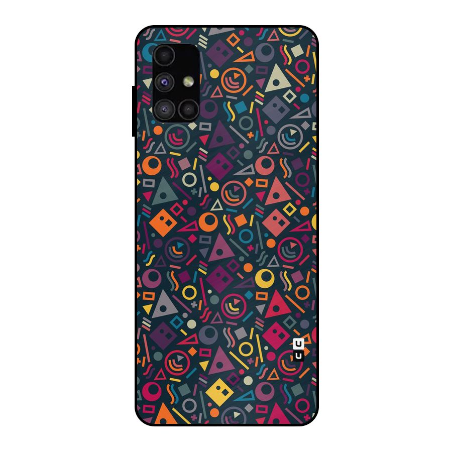 Abstract Figures Metal Back Case for Galaxy M51