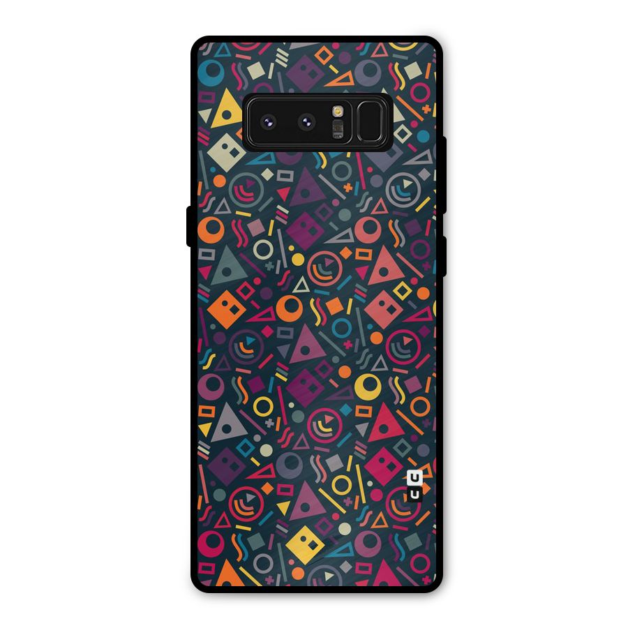 Abstract Figures Metal Back Case for Galaxy Note 8
