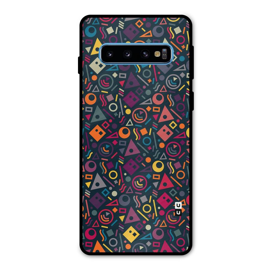 Abstract Figures Metal Back Case for Galaxy S10