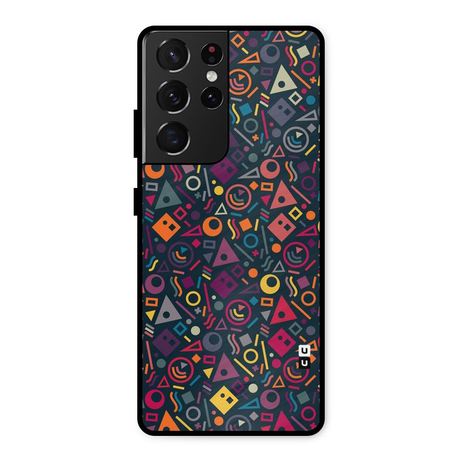 Abstract Figures Metal Back Case for Galaxy S21 Ultra 5G
