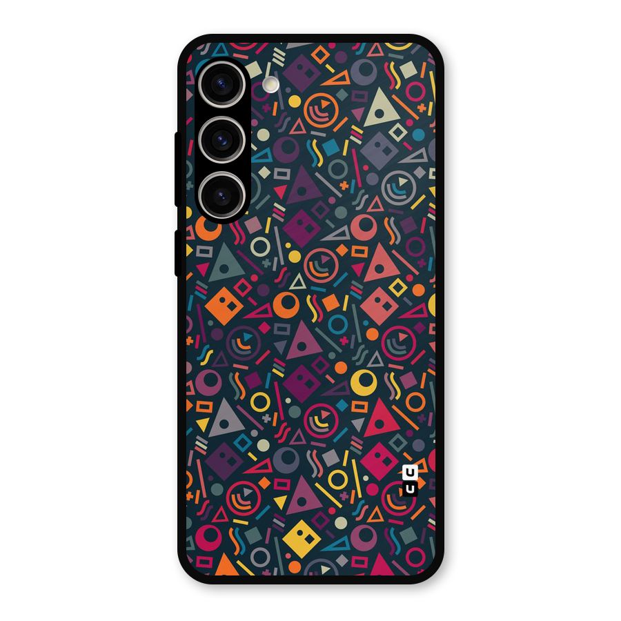 Abstract Figures Metal Back Case for Galaxy S23 Plus