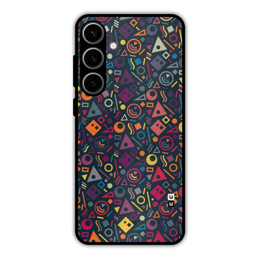 Abstract Figures Metal Back Case for Galaxy S24 Plus