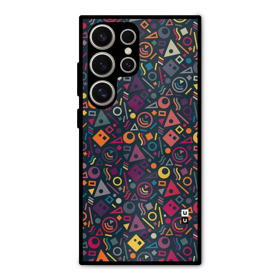 Abstract Figures Metal Back Case for Galaxy S24 Ultra