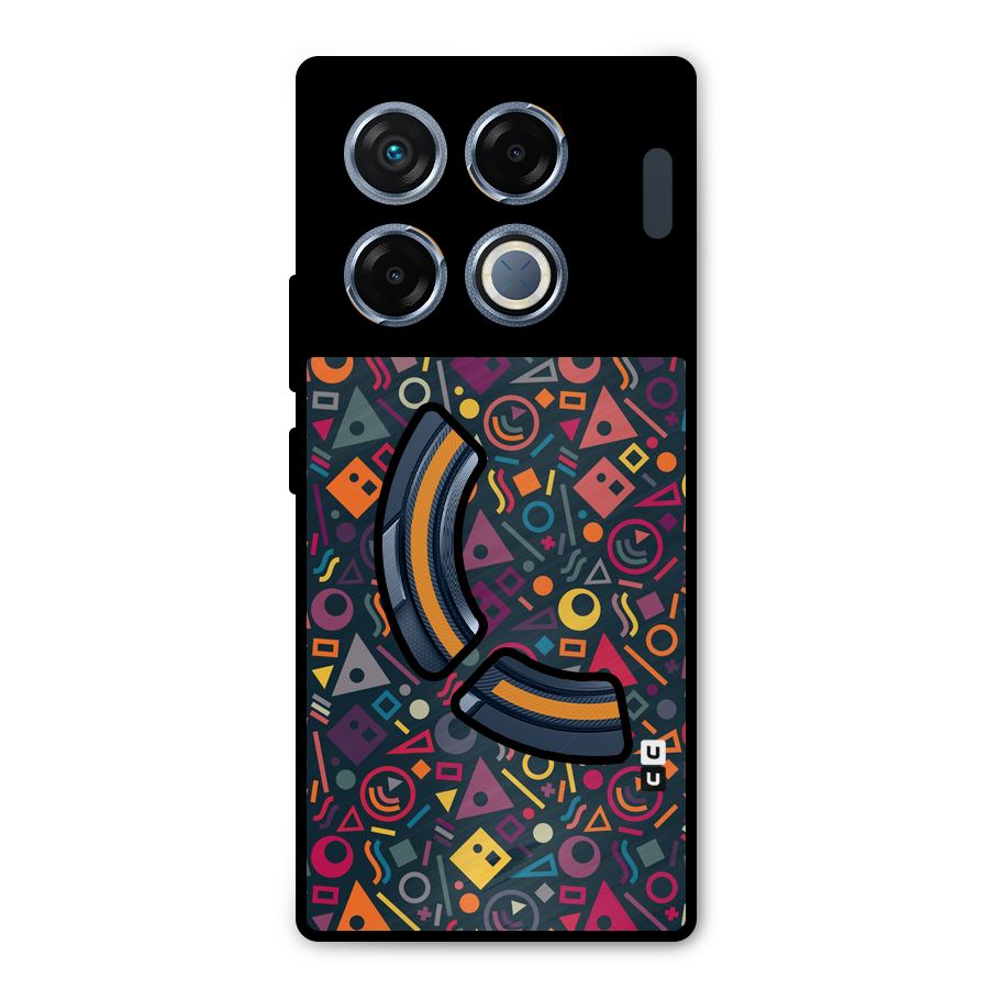Abstract Figures Metal Back Case for Infinix GT 20 Pro