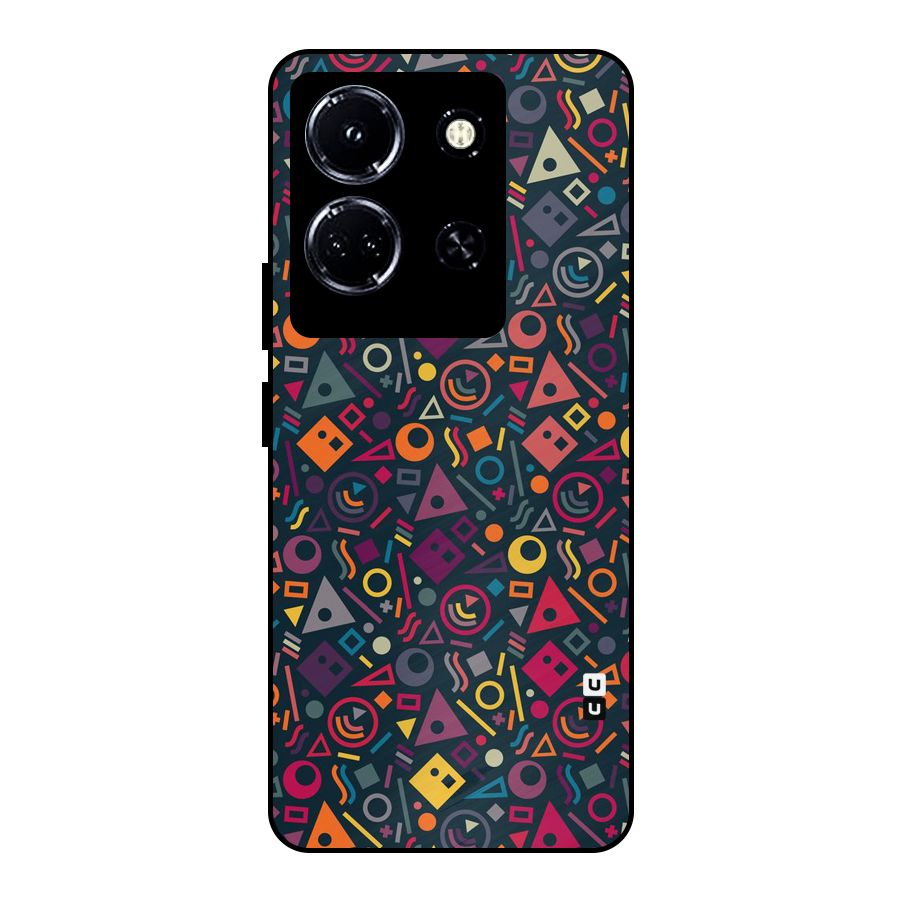 Abstract Figures Metal Back Case for Infinix Note 30 5G