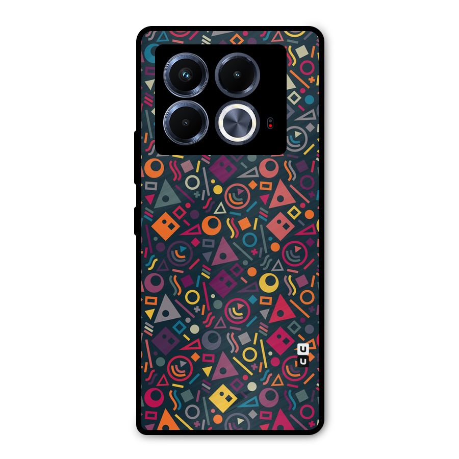 Abstract Figures Metal Back Case for Infinix Note 40 5G