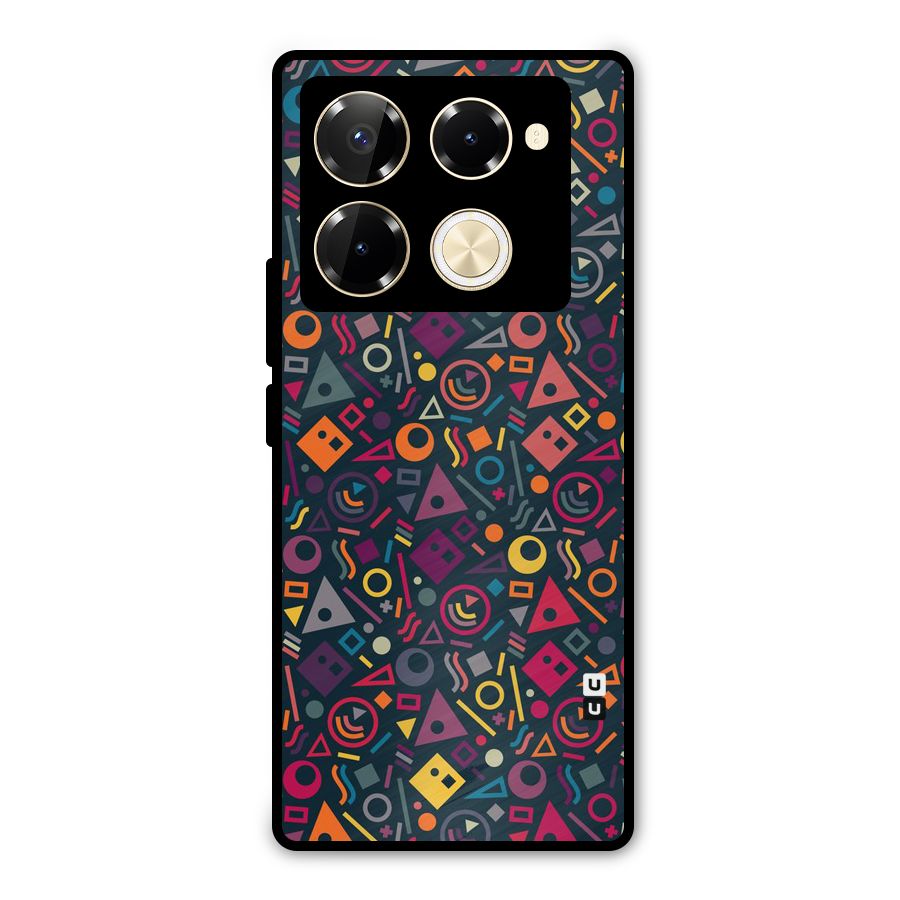 Abstract Figures Metal Back Case for Infinix Note 40 Pro Plus