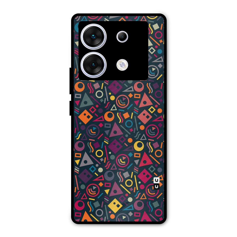 Abstract Figures Metal Back Case for Infinix Zero 30 5G