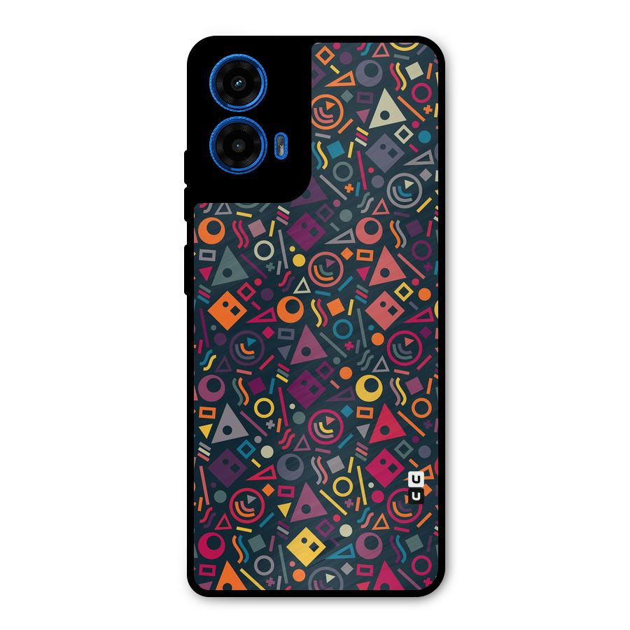 Abstract Figures Metal Back Case for Moto G45