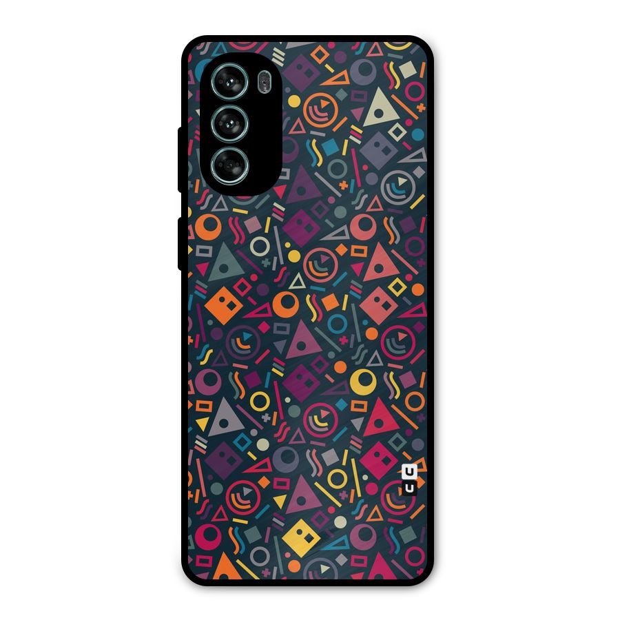 Abstract Figures Metal Back Case for Moto G62