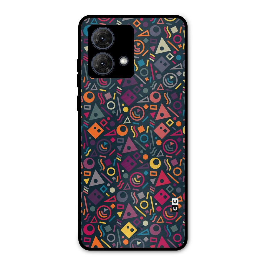 Abstract Figures Metal Back Case for Moto G84