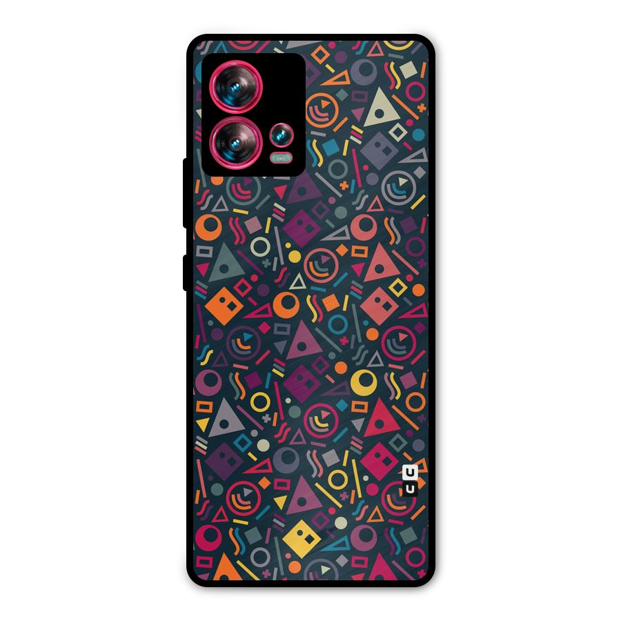 Abstract Figures Metal Back Case for Motorola Edge 30 Fusion