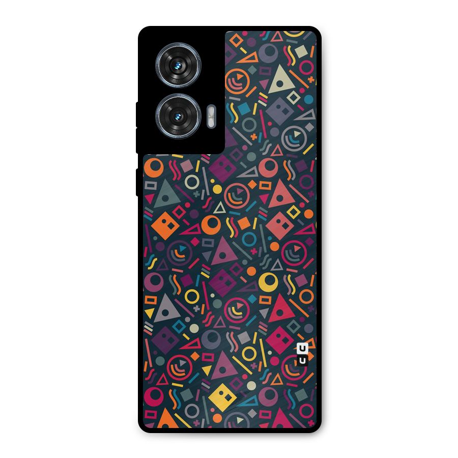 Abstract Figures Metal Back Case for Motorola Edge 50 Fusion