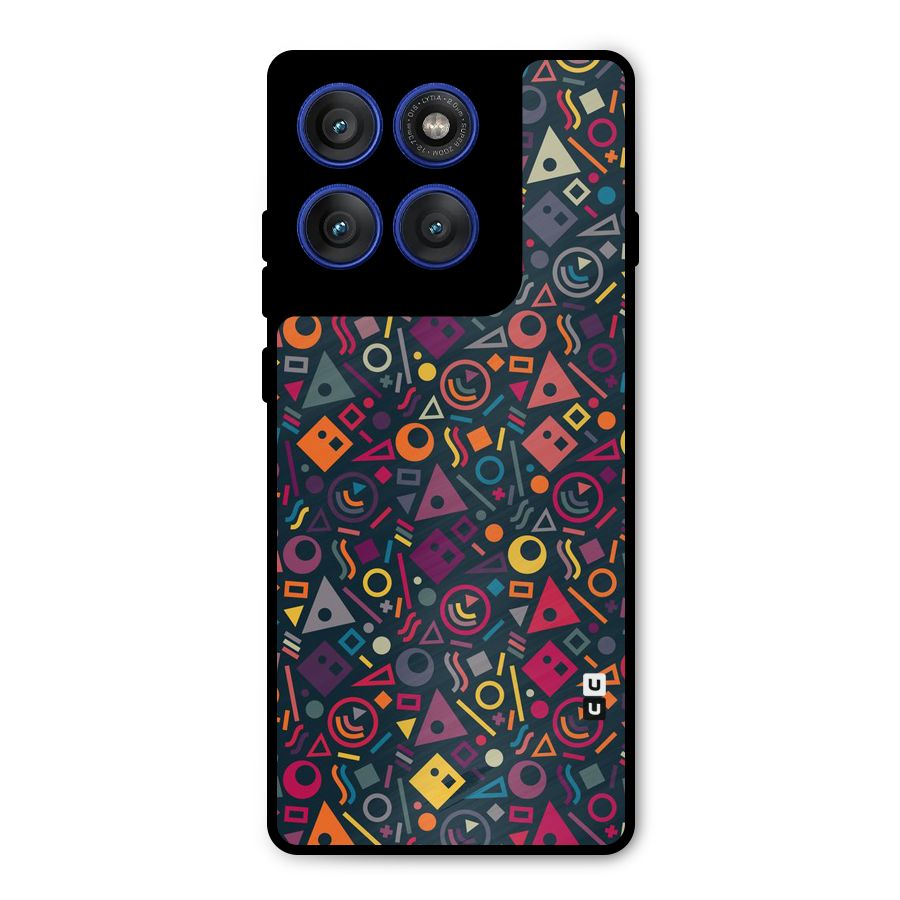 Abstract Figures Metal Back Case for Motorola Edge 60 Pro