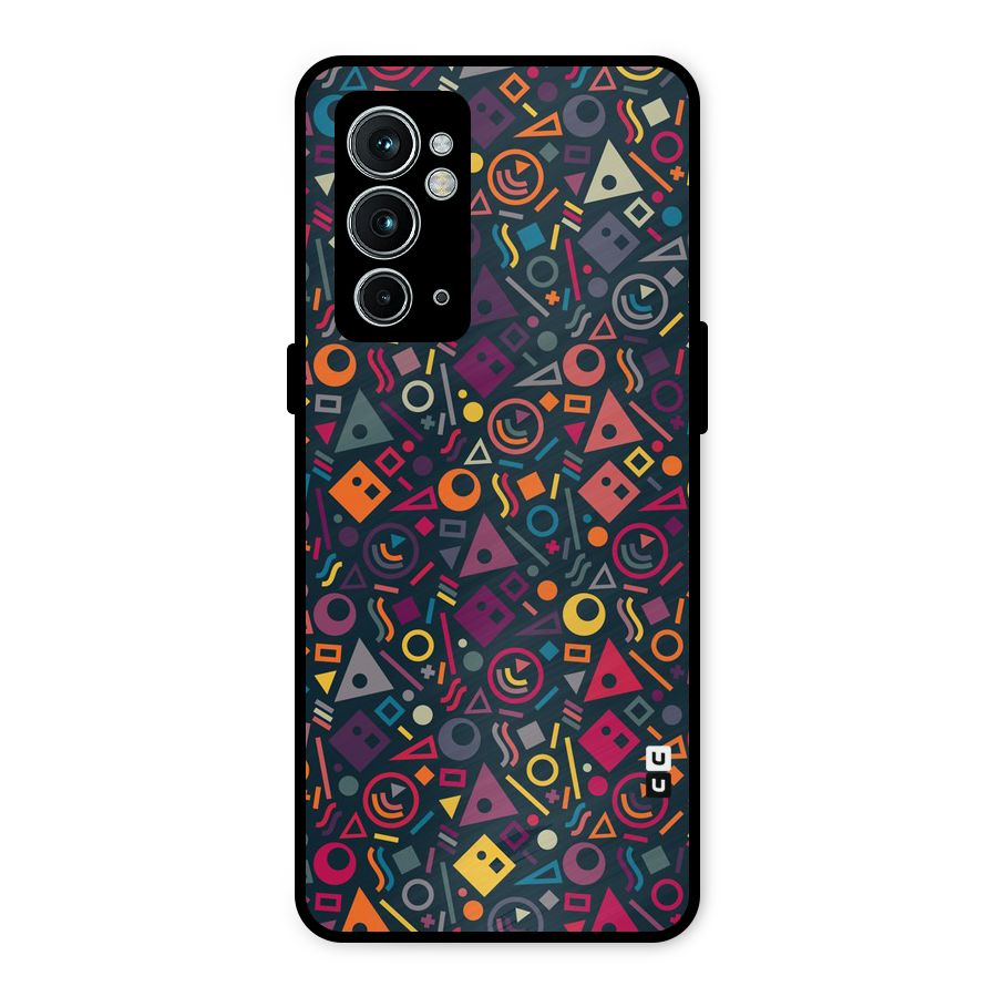 Abstract Figures Metal Back Case for OnePlus 9RT 5G