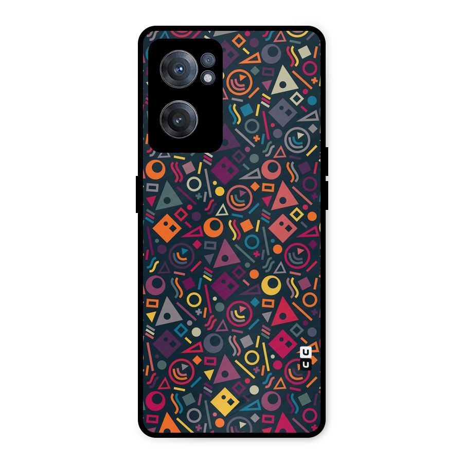 Abstract Figures Metal Back Case for OnePlus Nord CE 2 5G