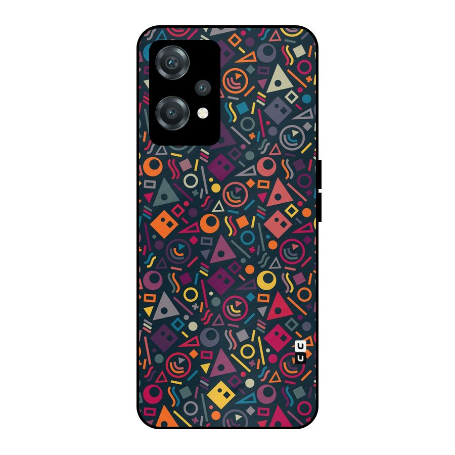 Abstract Figures Metal Back Case for OnePlus Nord CE 2 Lite 5G
