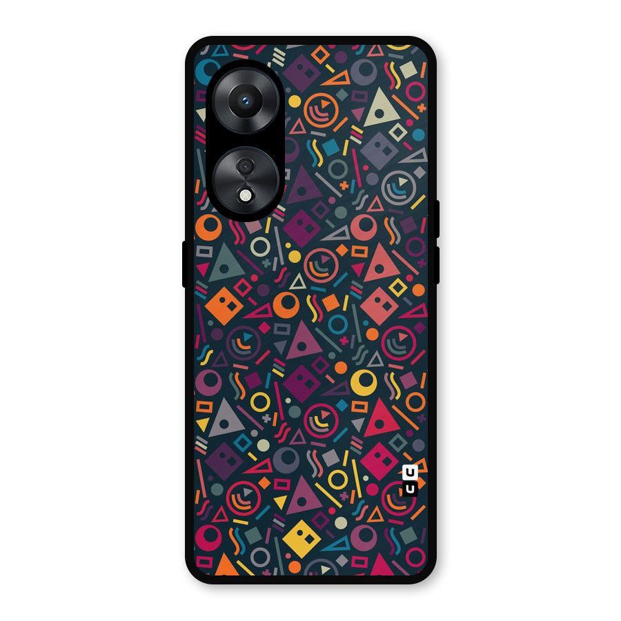 Abstract Figures Metal Back Case for Oppo A78