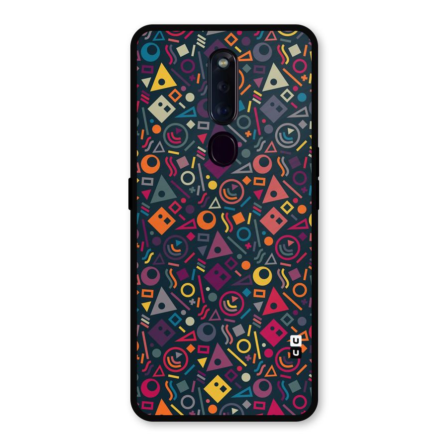 Abstract Figures Metal Back Case for Oppo F11 Pro