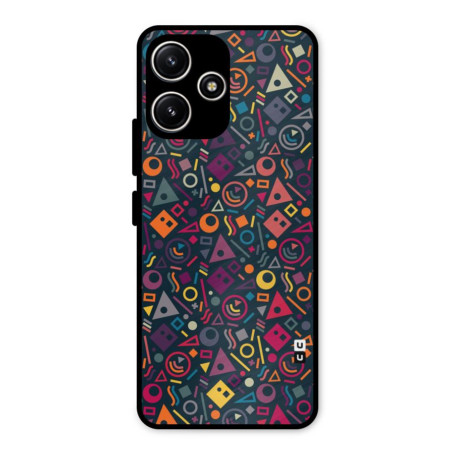 Abstract Figures Metal Back Case for Poco M6 Pro