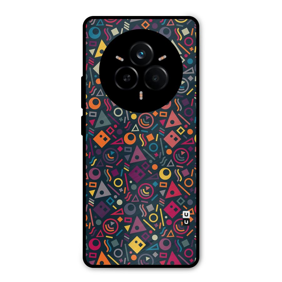 Abstract Figures Metal Back Case for Realme 14 Pro